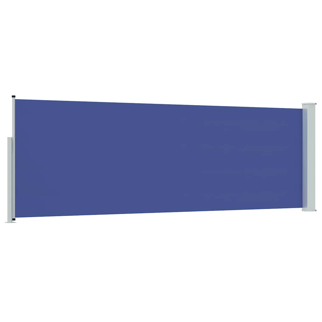 sammenrullelig sidemarkise til terrassen 100 x 300 cm blå