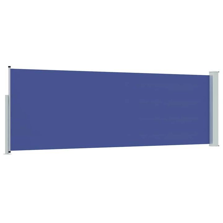 sammenrullelig sidemarkise til terrassen 100 x 300 cm blå