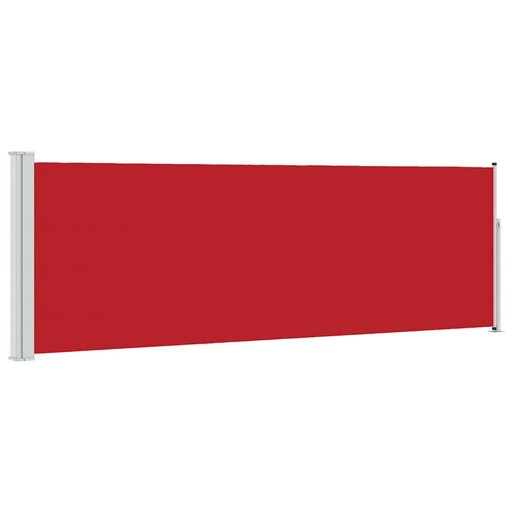 sammenrullelig sidemarkise til terrassen 100 x 300 cm rød