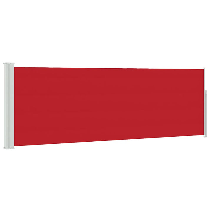 sammenrullelig sidemarkise til terrassen 100 x 314 cm rød