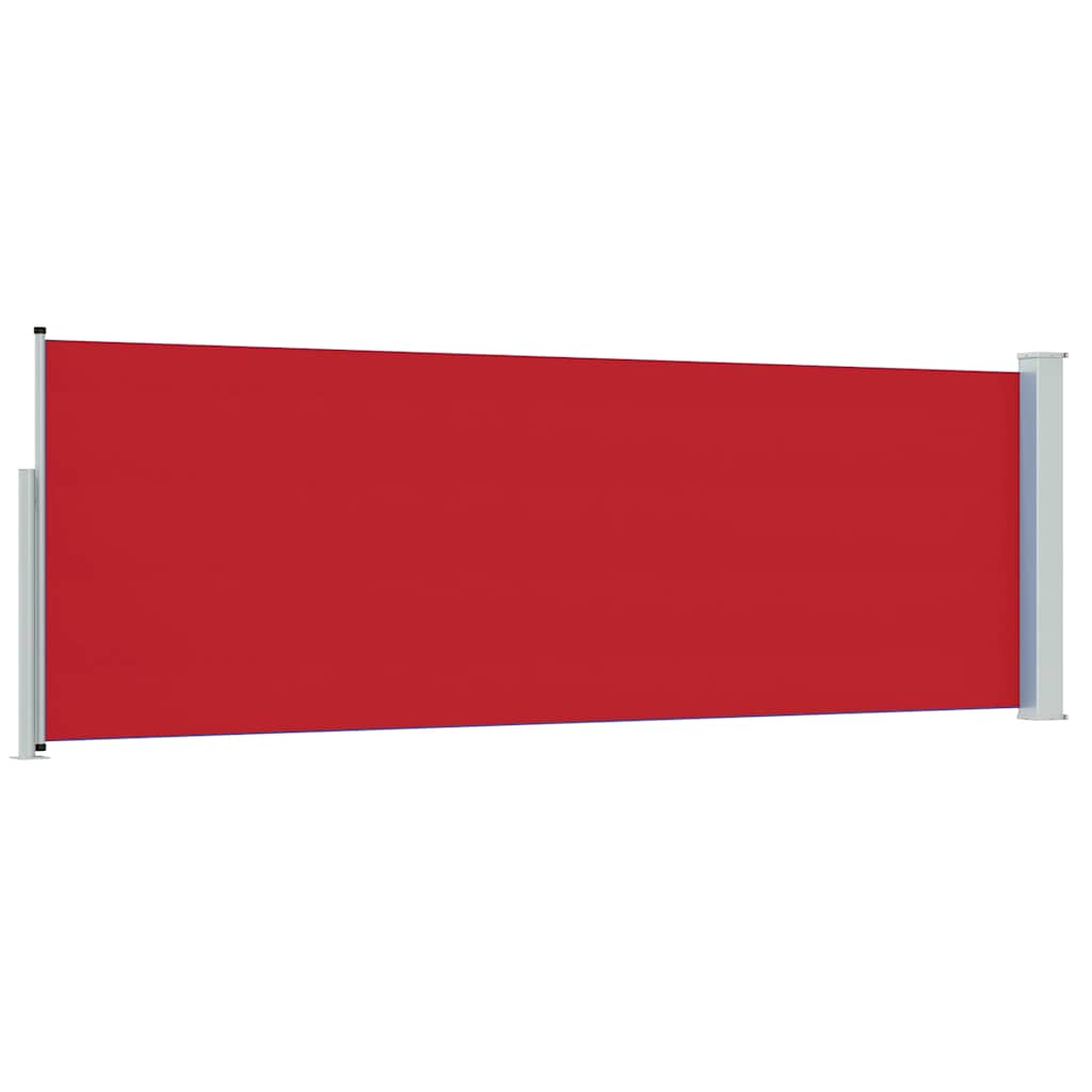 sammenrullelig sidemarkise til terrassen 100 x 300 cm rød