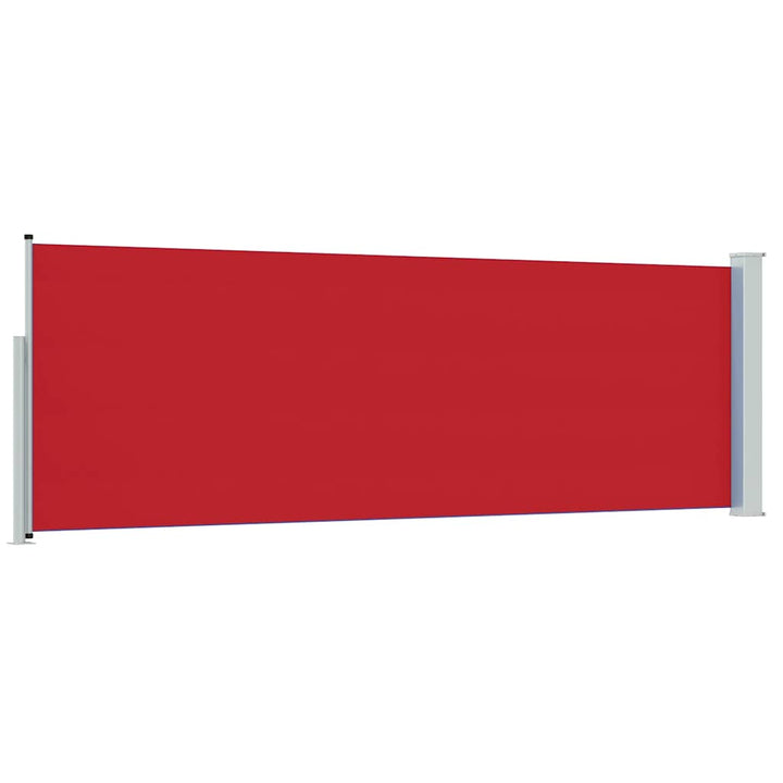 sammenrullelig sidemarkise til terrassen 100 x 300 cm rød