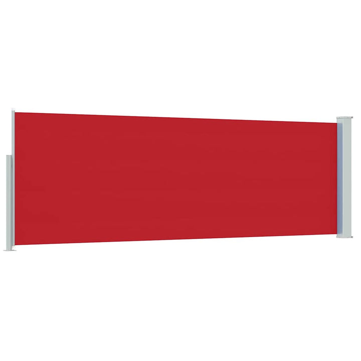 sammenrullelig sidemarkise til terrassen 100 x 314 cm rød