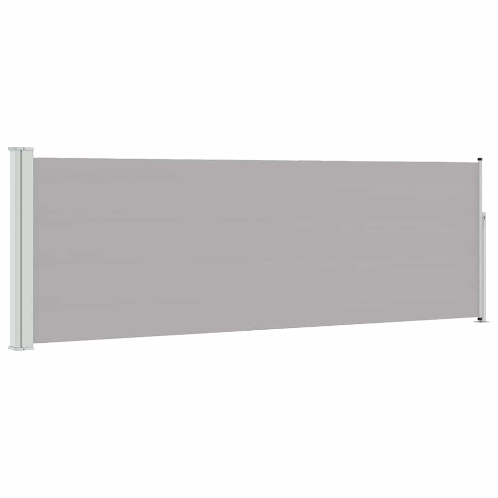 sammenrullelig sidemarkise til terrassen 100 x 300 cm grå