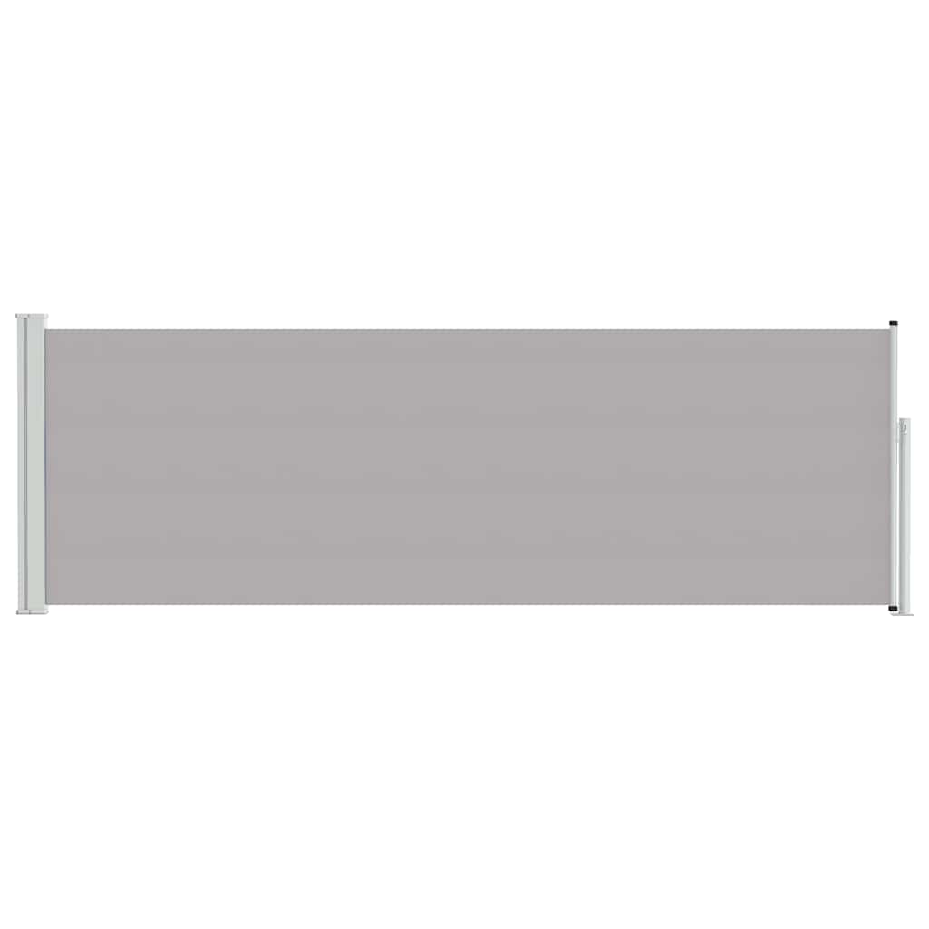 sammenrullelig sidemarkise til terrassen 100 x 300 cm grå