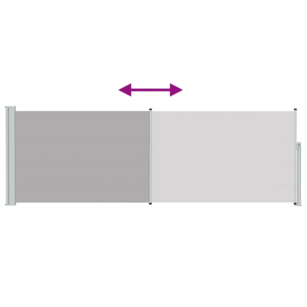 sammenrullelig sidemarkise til terrassen 100 x 300 cm grå