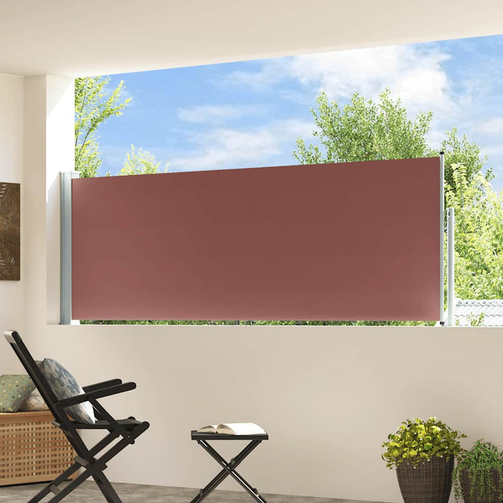sammenrullelig sidemarkise til terrassen 100 x 300 cm brun
