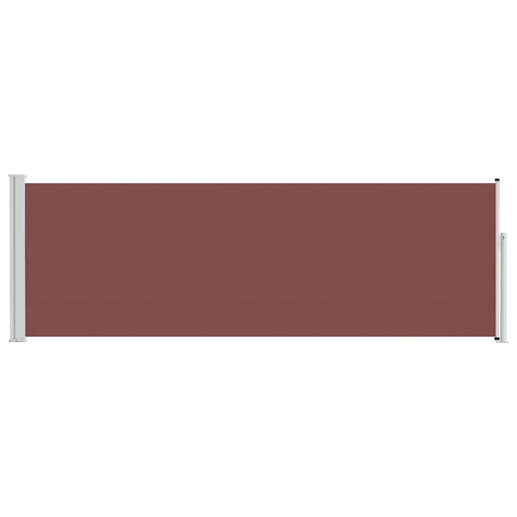 sammenrullelig sidemarkise til terrassen 100 x 300 cm brun