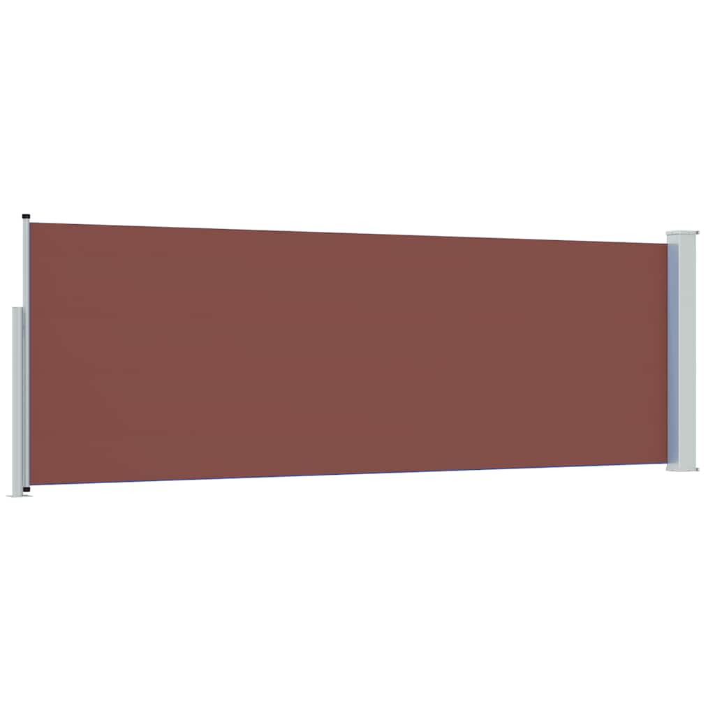 sammenrullelig sidemarkise til terrassen 100 x 300 cm brun