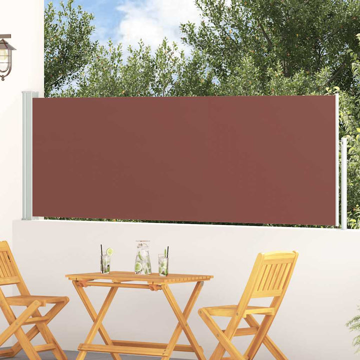 sammenrullelig sidemarkise til terrassen 100 x 300 cm brun