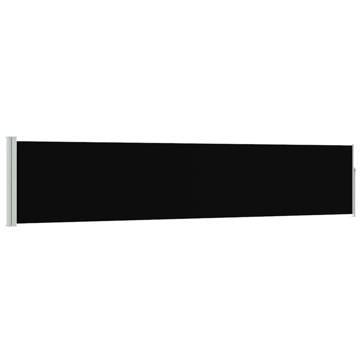 sammenrullelig sidemarkise til terrassen 100 x 500 cm sort