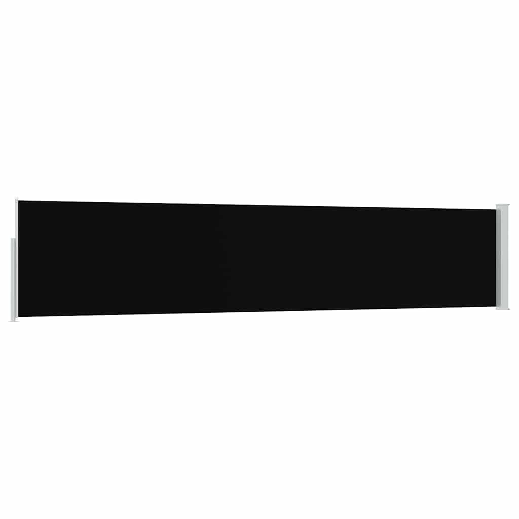 sammenrullelig sidemarkise til terrassen 100 x 500 cm sort