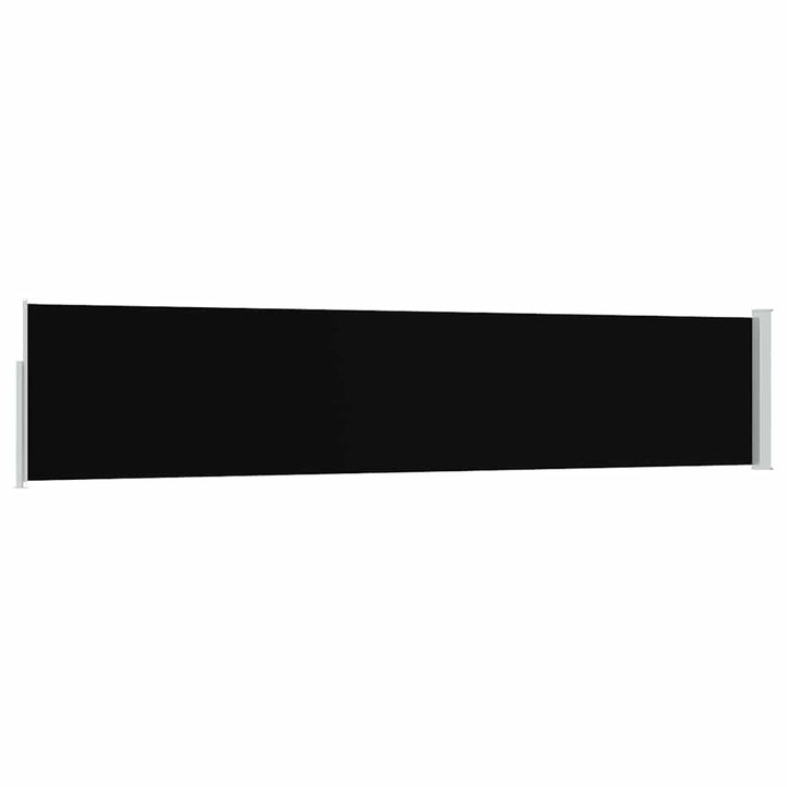 sammenrullelig sidemarkise til terrassen 100 x 500 cm sort