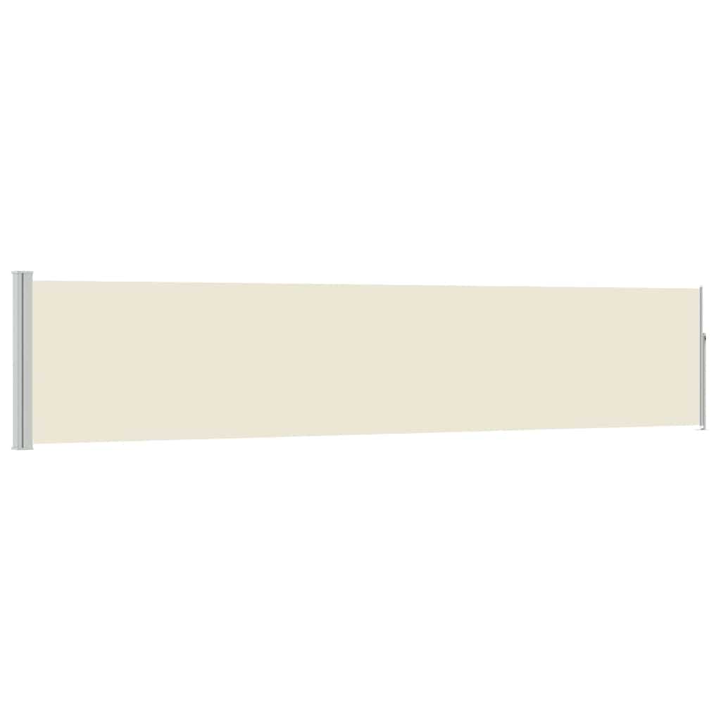 sammenrullelig sidemarkise til terrassen 100x500 cm cremefarvet