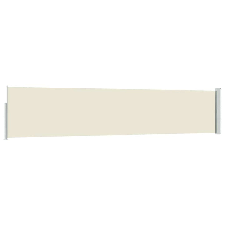 sammenrullelig sidemarkise til terrassen 100x500 cm cremefarvet