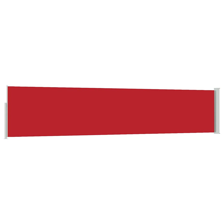 sammenrullelig sidemarkise til terrassen 100 x 500 cm rød