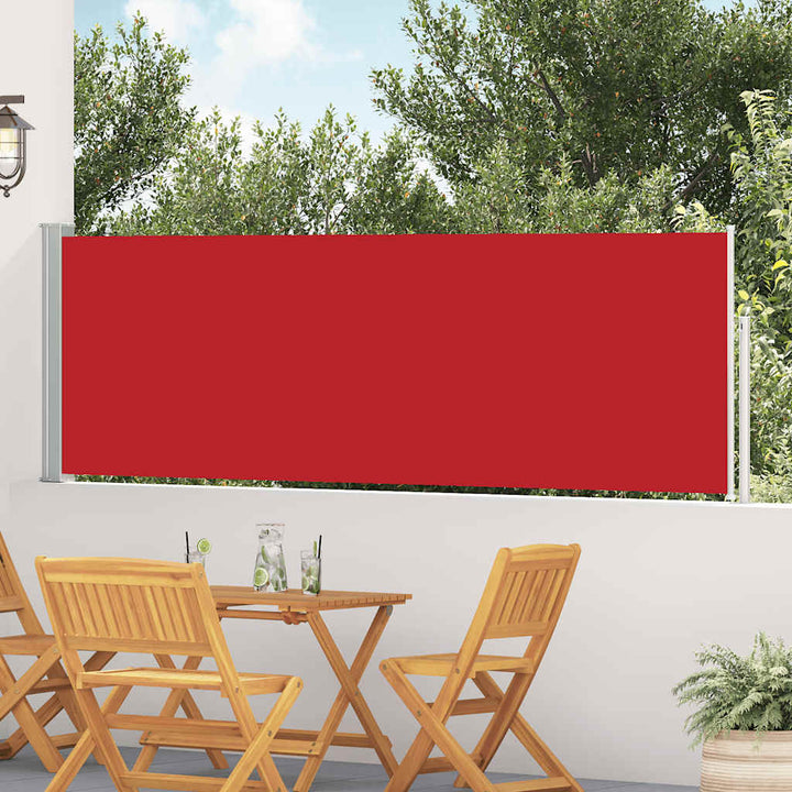 sammenrullelig sidemarkise til terrassen 100 x 500 cm rød