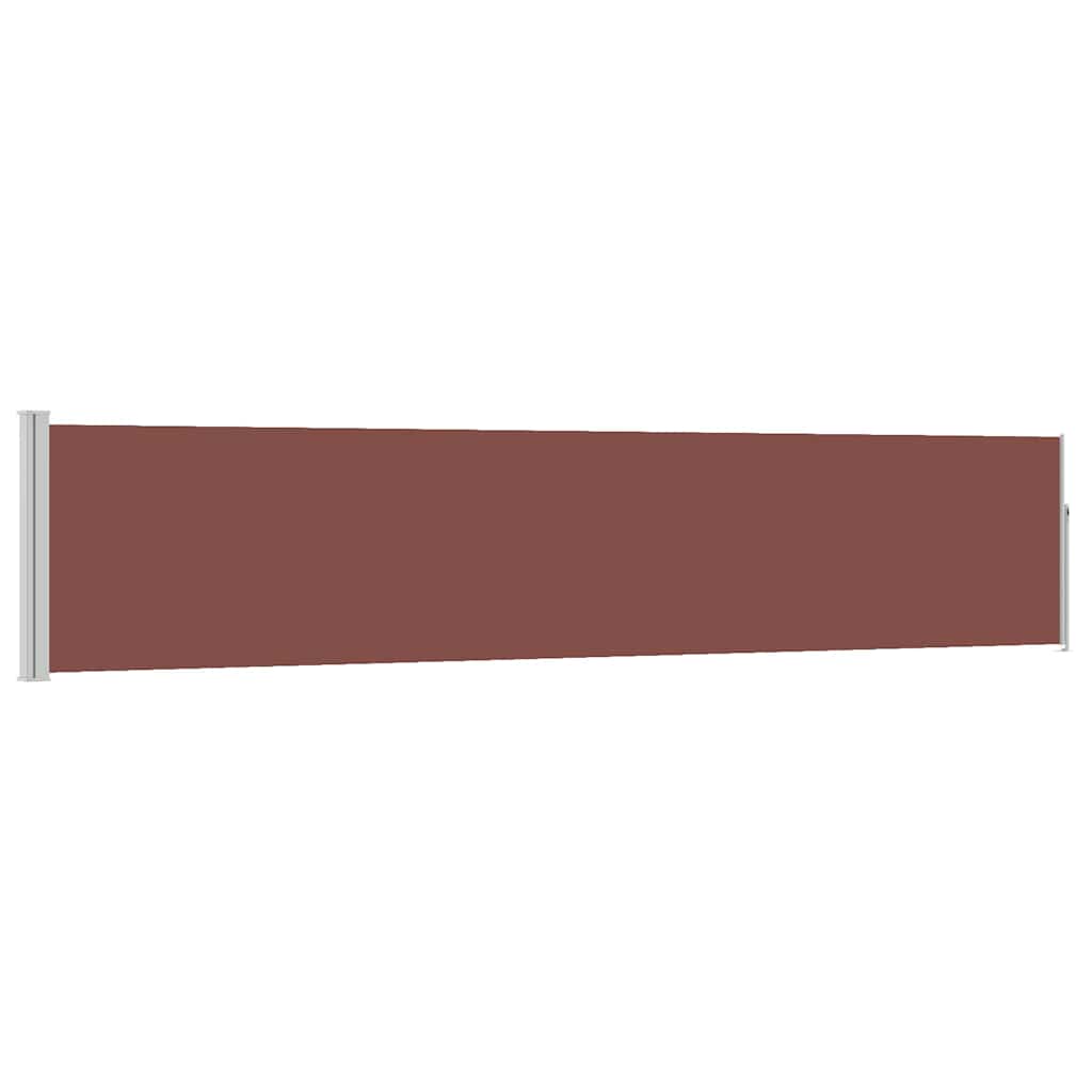 sammenrullelig sidemarkise til terrassen 100 x 500 cm brun