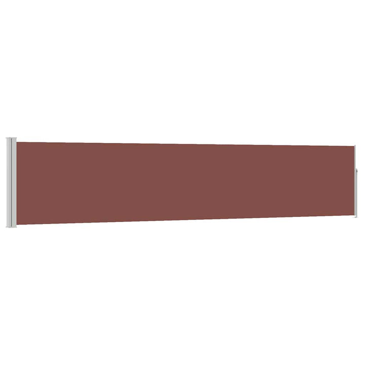 sammenrullelig sidemarkise til terrassen 100 x 500 cm brun