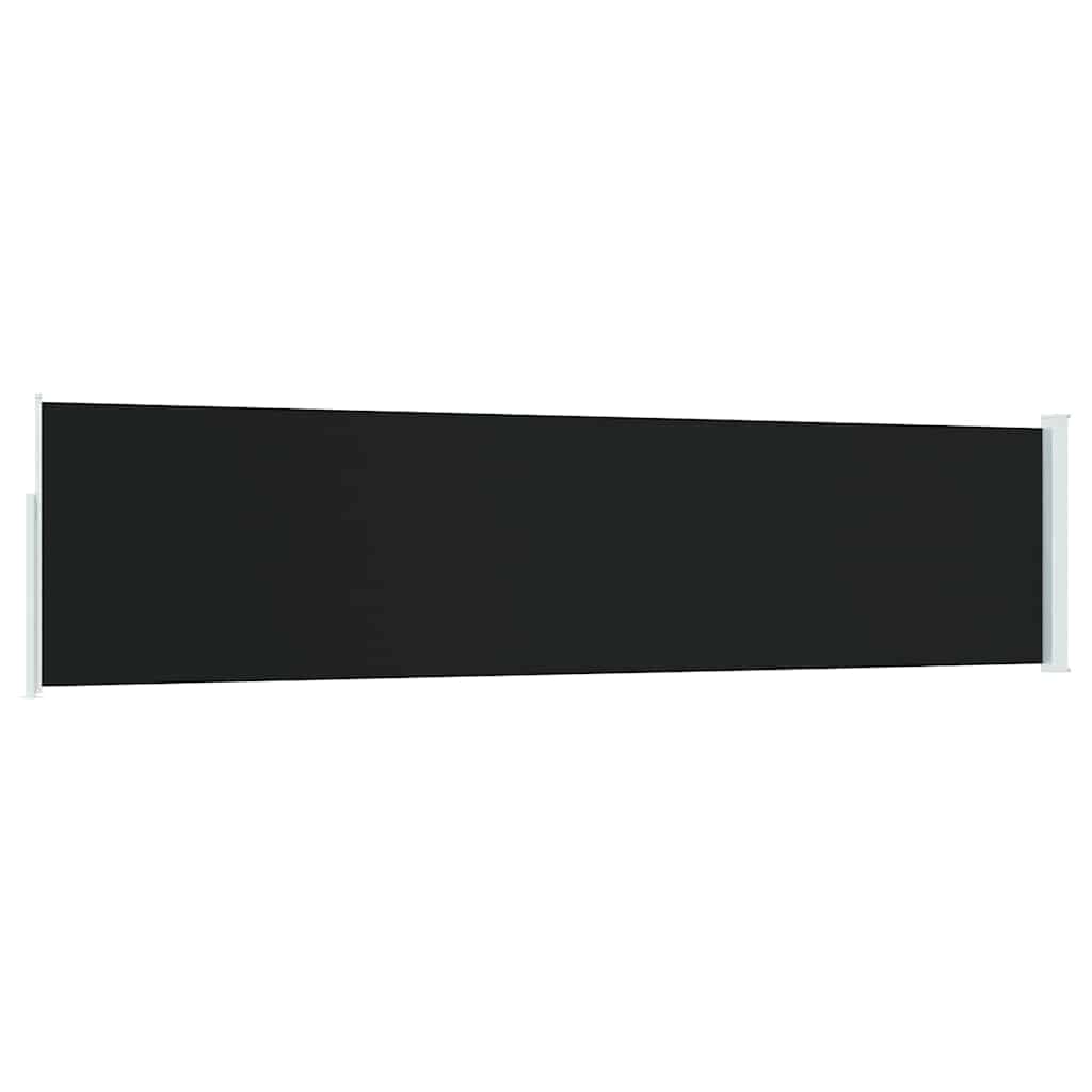 sammenrullelig sidemarkise til terrassen 120x500 cm sort