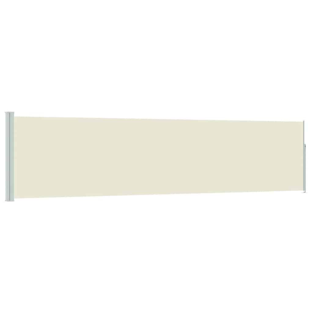 sammenrullelig sidemarkise til terrassen 120x500 cm cremefarvet