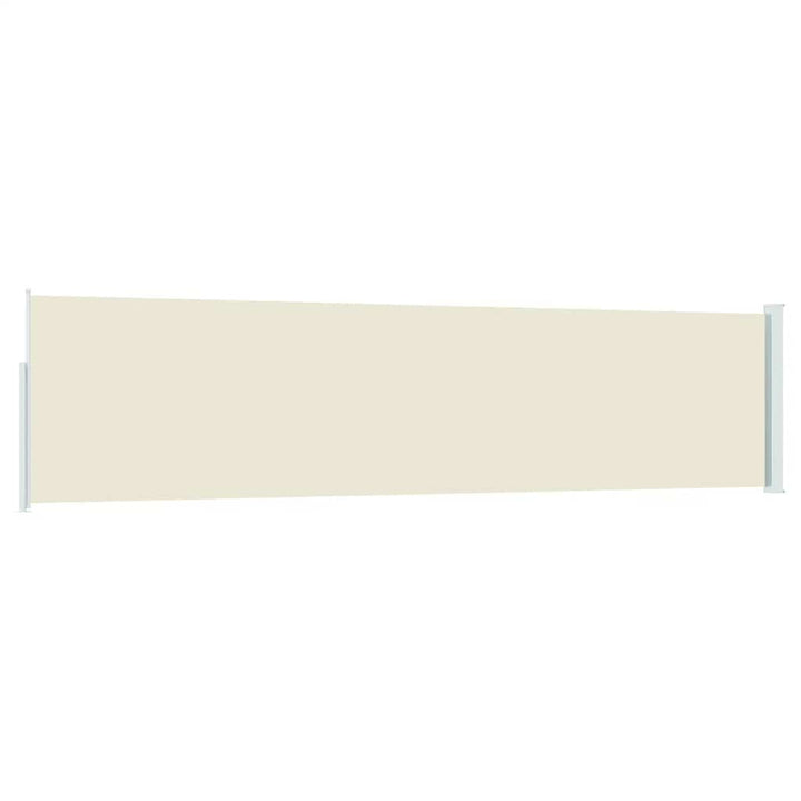 sammenrullelig sidemarkise til terrassen 120x500 cm cremefarvet