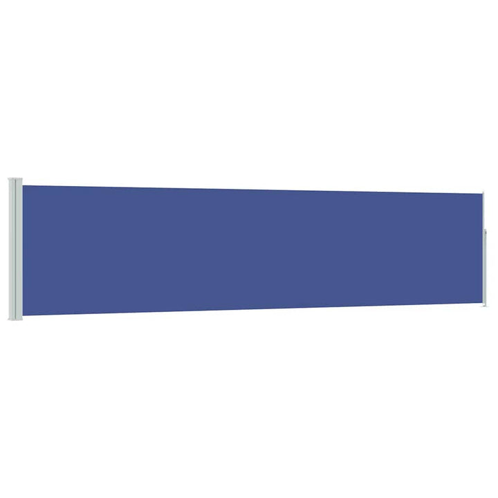 sammenrullelig sidemarkise til terrassen 120 x 500 cm blå
