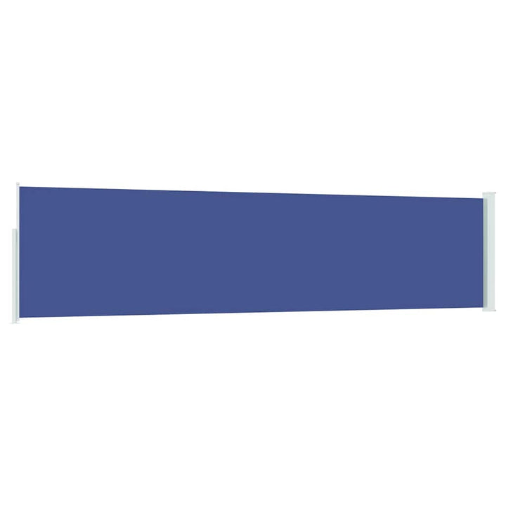 sammenrullelig sidemarkise til terrassen 120 x 500 cm blå