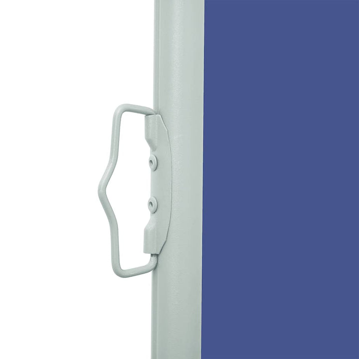 sammenrullelig sidemarkise til terrassen 120 x 500 cm blå