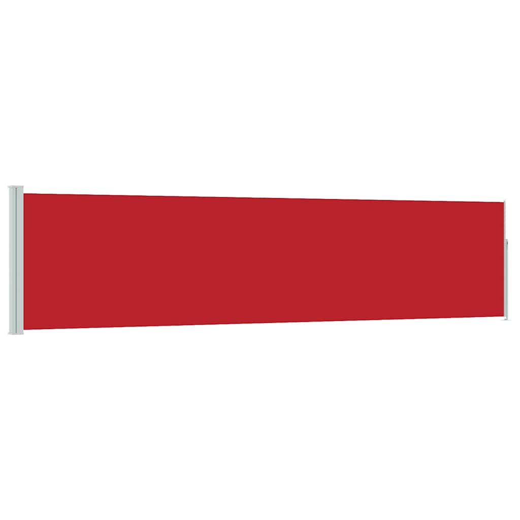 sammenrullelig sidemarkise til terrassen 120 x 500 cm rød