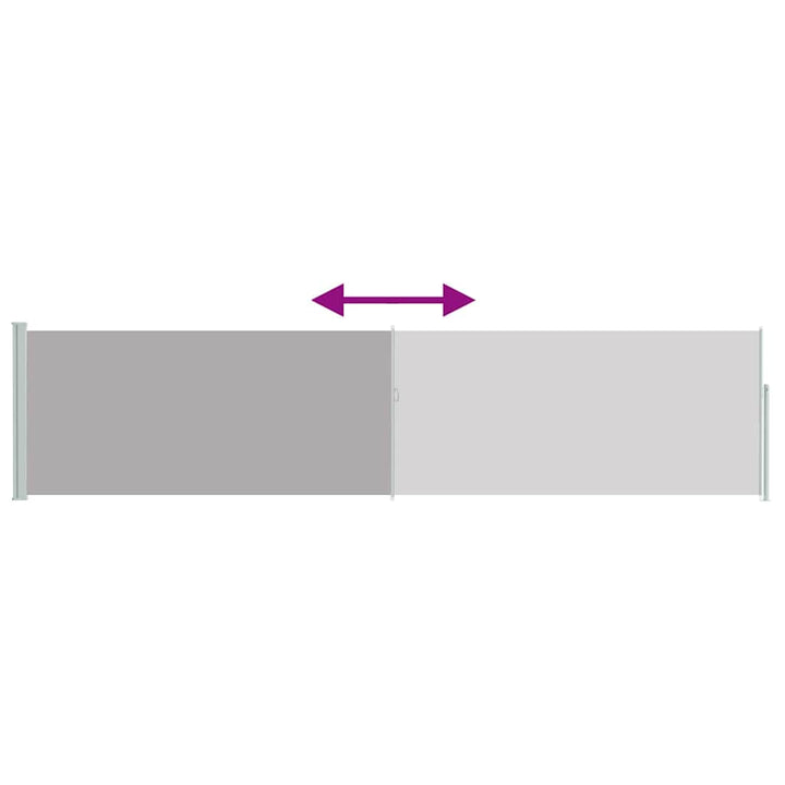 sammenrullelig sidemarkise til terrassen 120 x 500 cm grå