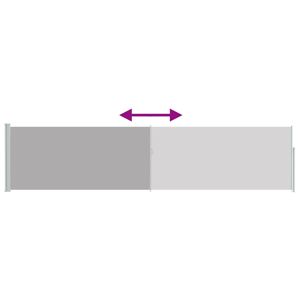 sammenrullelig sidemarkise til terrassen 120 x 500 cm grå