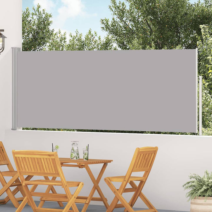 sammenrullelig sidemarkise til terrassen 120 x 500 cm grå