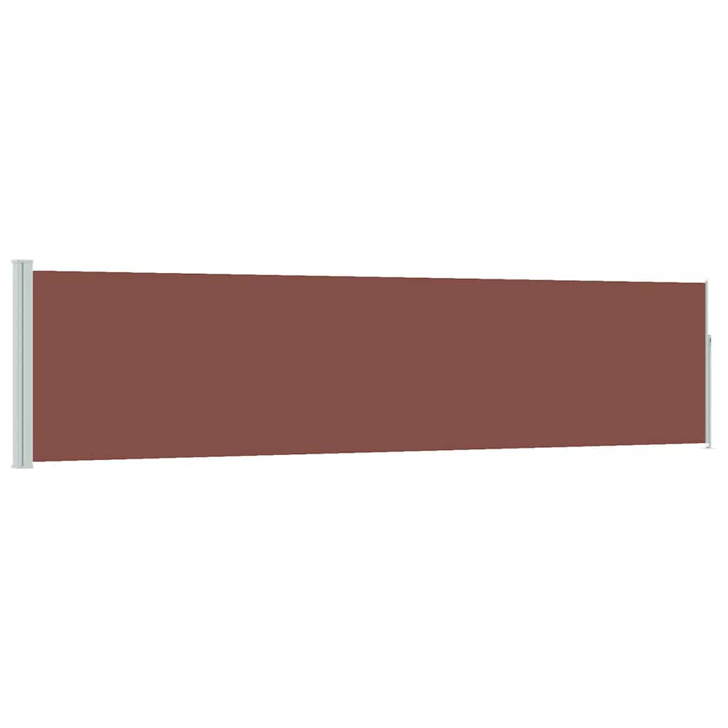 sammenrullelig sidemarkise til terrassen 120x500 cm brun