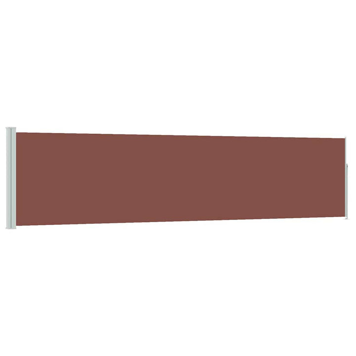 sammenrullelig sidemarkise til terrassen 120x500 cm brun