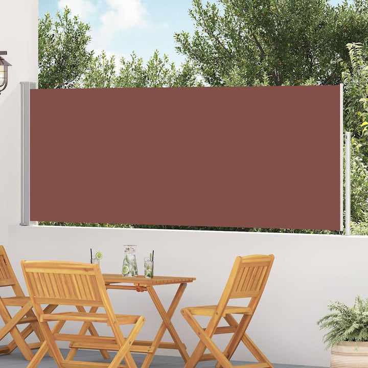 sammenrullelig sidemarkise til terrassen 120x500 cm brun