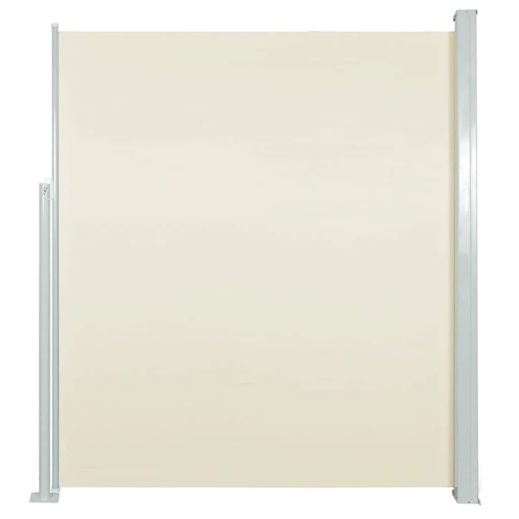 sammenrullelig sidemarkise til terrassen 140x500 cm cremefarvet
