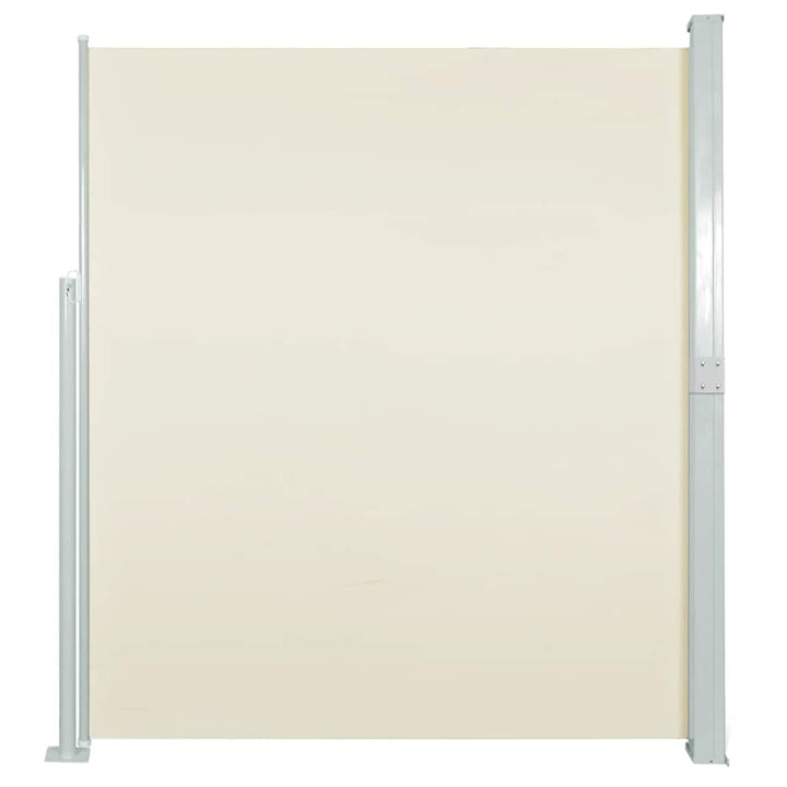 sammenrullelig sidemarkise til terrassen 140x514 cm cremefarvet