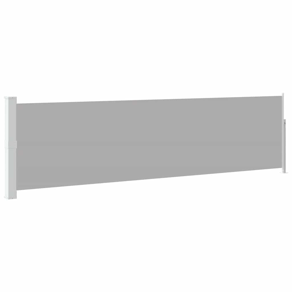sammenrullelig sidemarkise til terrassen 140 x 500 cm grå