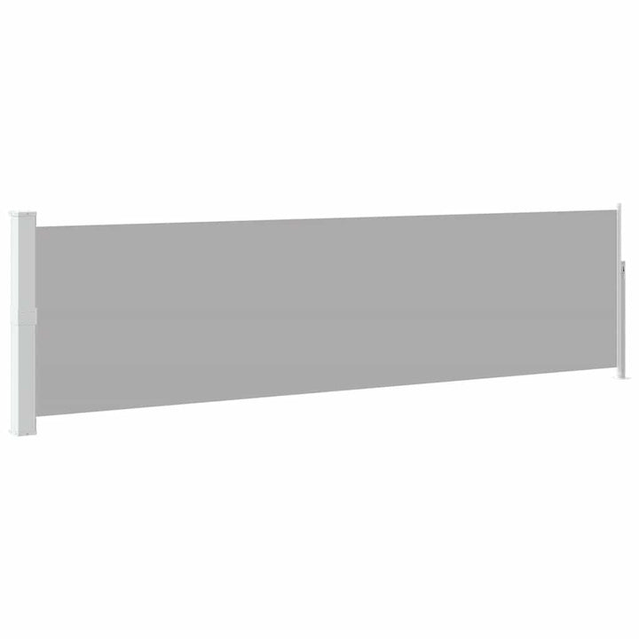 sammenrullelig sidemarkise til terrassen 140 x 500 cm grå
