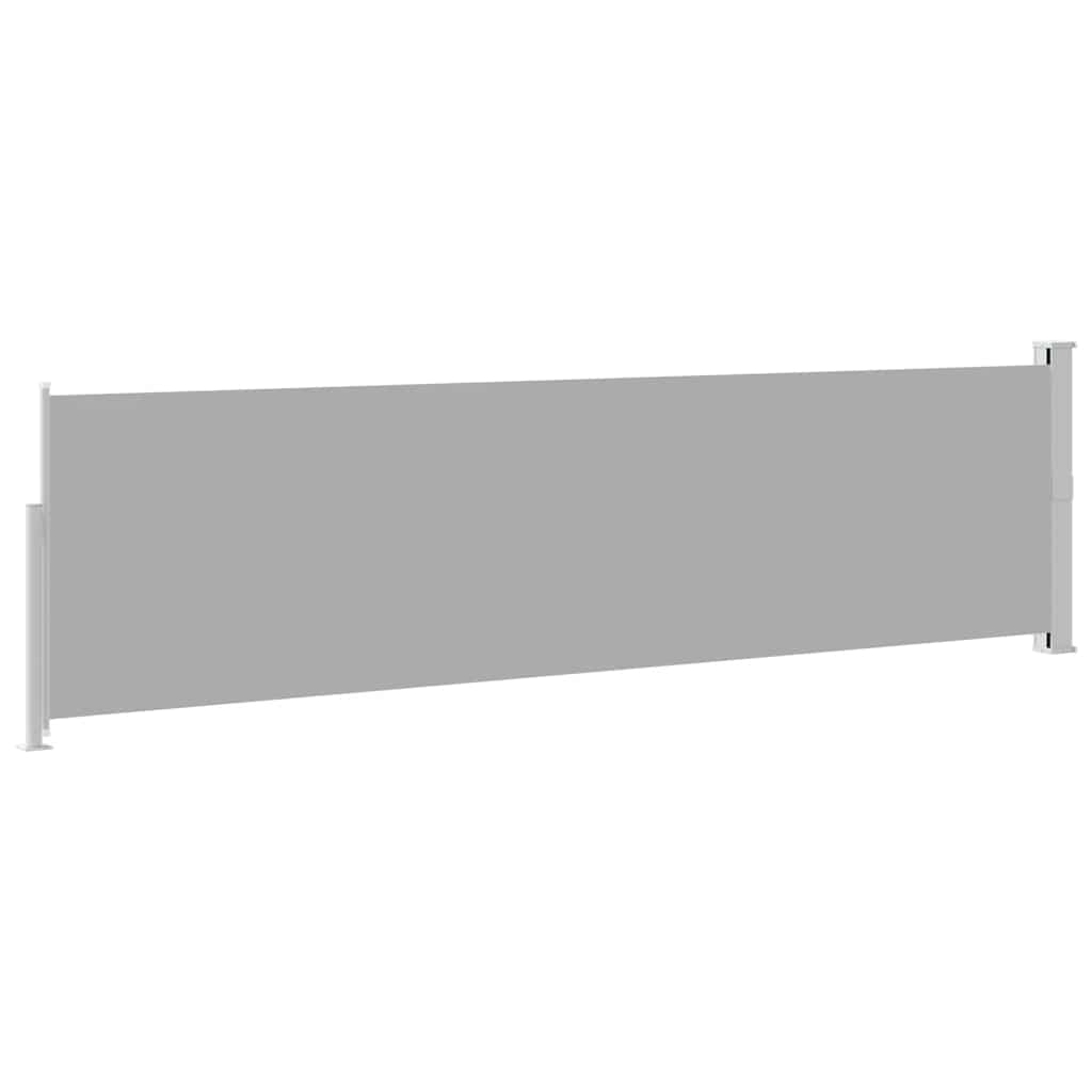 sammenrullelig sidemarkise til terrassen 140 x 500 cm grå