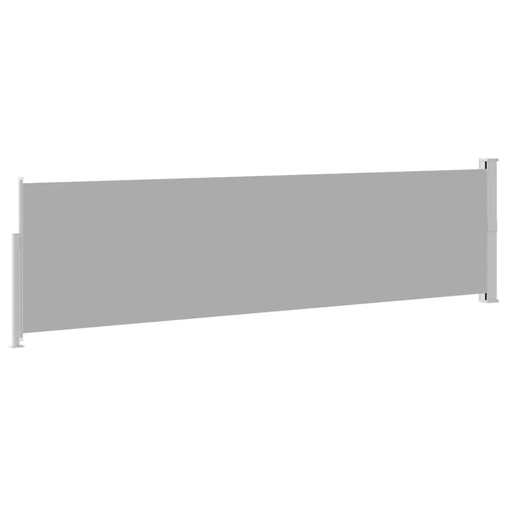 sammenrullelig sidemarkise til terrassen 140 x 500 cm grå
