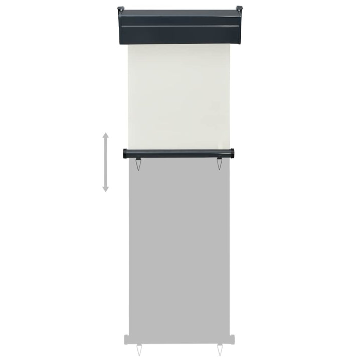 sidemarkise til altan 65x250 cm cremefarvet