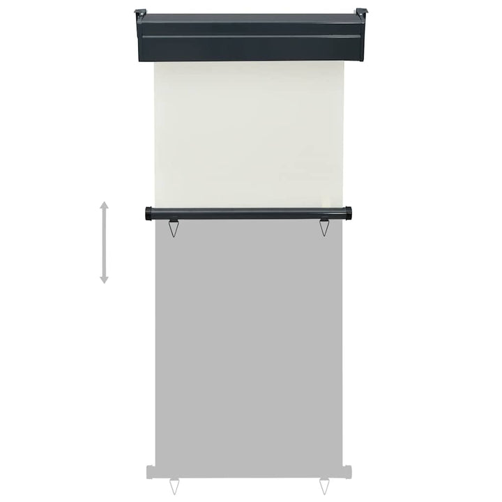 sidemarkise til altan 85x250 cm cremefarvet