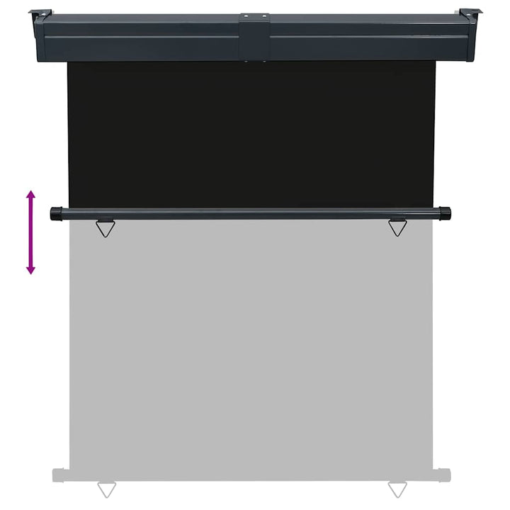 sidemarkise til altan 145x250 cm sort