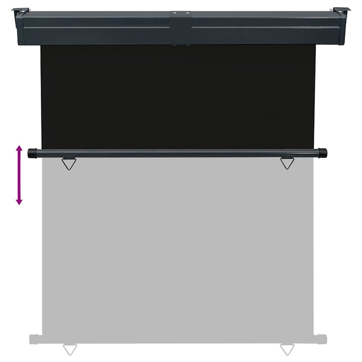 sidemarkise til altan 165x250 cm sort