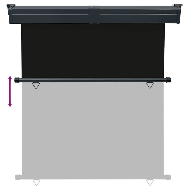 sidemarkise til altan 175x250 cm sort