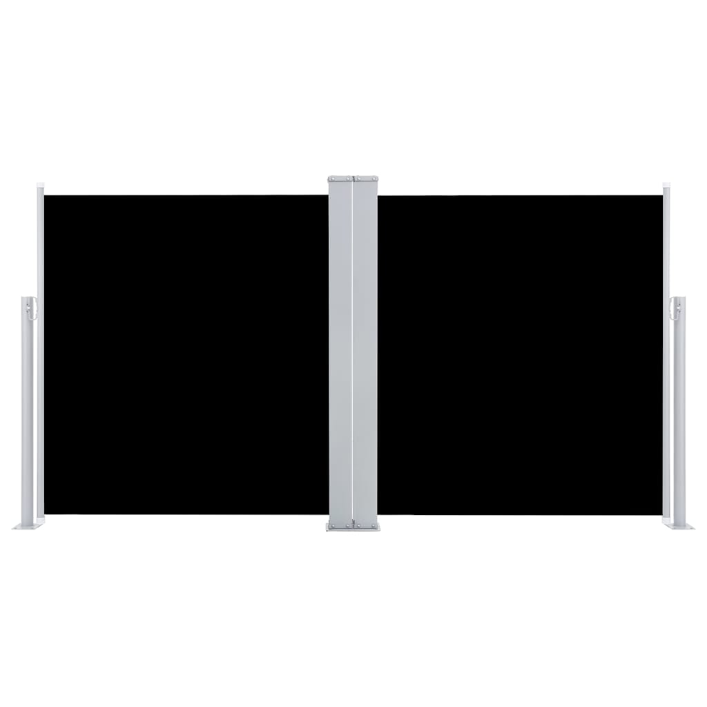 sammenrullelig sidemarkise 100 x 600 cm sort