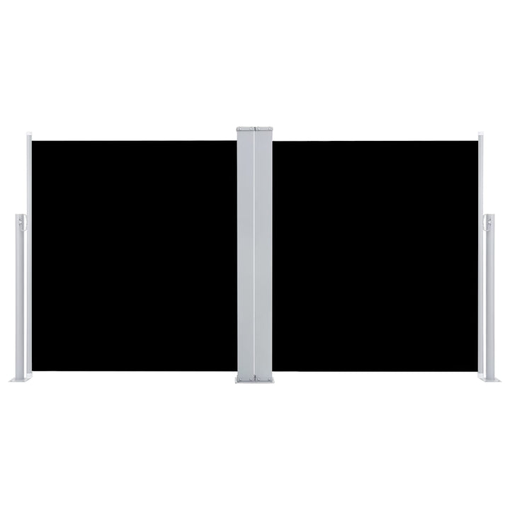 sammenrullelig sidemarkise 100 x 600 cm sort
