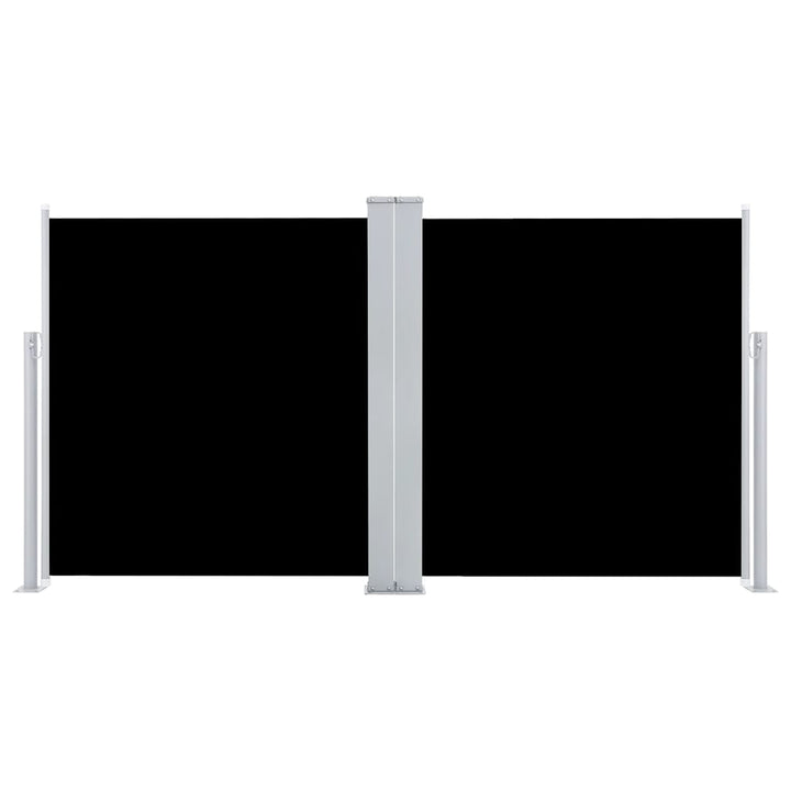 sammenrullelig sidemarkise 120 x 600 cm sort